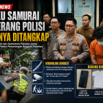 Pelaku Samurai Penyerang Polisi Akhirnya Ditangkap