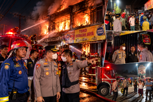 Kapolresta Jambi Turun Langsung ke Lokasi Kebakaran Ruko Kasang, Karyawati Ditemukan Meninggal Dunia